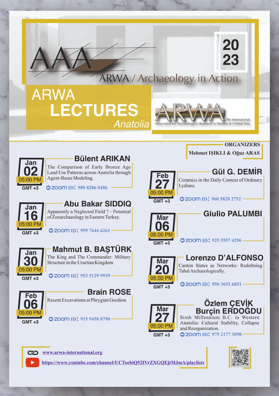 ARWA LECTURES Anatolia